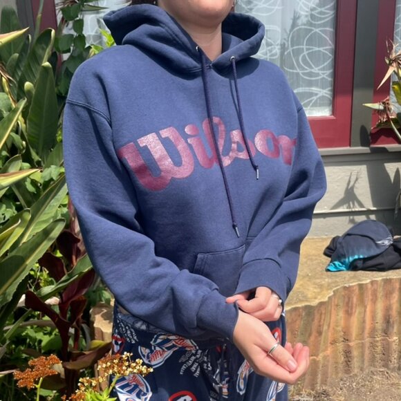Wilson Men's Navy Hoodie - Picture 1 of 3
